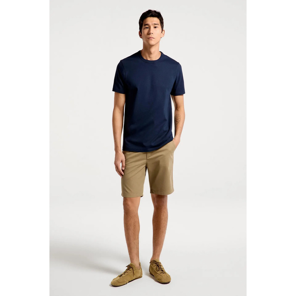 CAMISETA BÁSICA MASCULINA AREIA EM ALGODÃO PERUANO - HERING