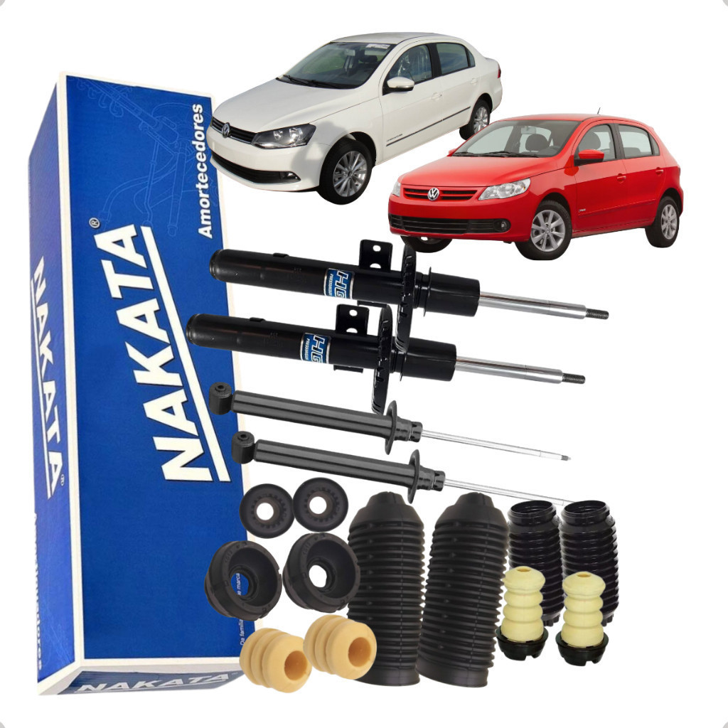 4 Amortecedor Gol Voyage G5 G6 G7 + Kit Completo Dianteiro E Traseiro Original Nakata