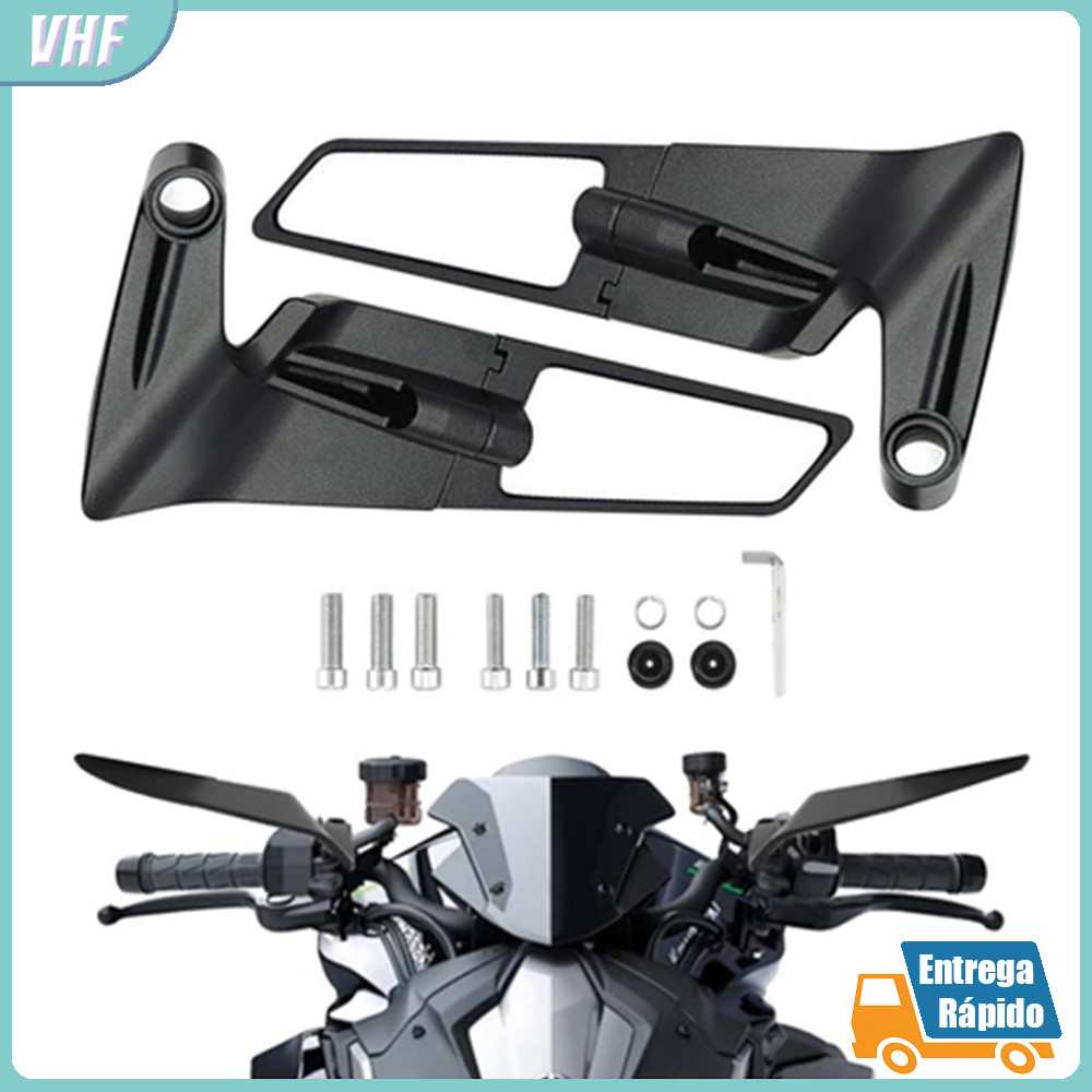 Retrovisor Modificado Para Motocicleta Universal Par Kit - Ajustável p/ Todas as Motos