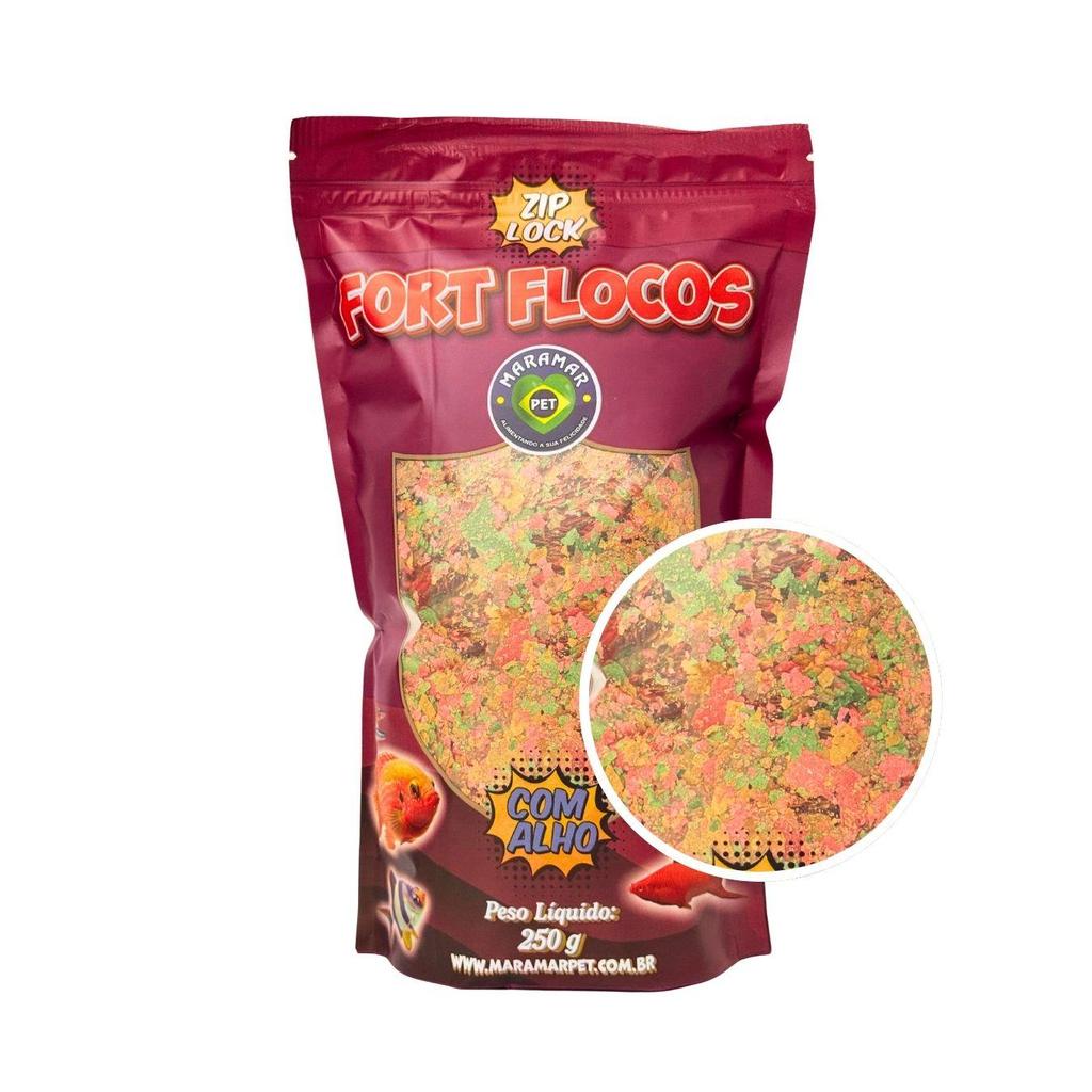 Maramar Fort Flocos 250g Ração Para Peixes