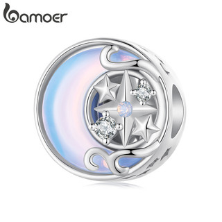 Bamoer Bead Moon Pingente DIY Pulseira Colar Acessórios Para Presentes Femininos