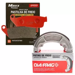 Kit Pastilhas + Lonas de Freio P/ Haojue Nk 150