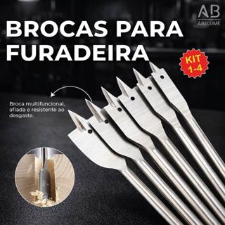 Kit Brocas para Furadeira Multifuncional para furos redondos em madeira Alta Durabilidade em Oferta na Shopee