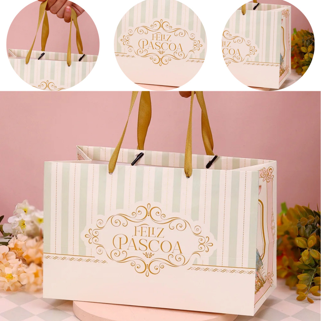 10 SACOLA DE PÁSCOA 16X13X26CM RECORDAR 5467 ( PASCOA JANGO 2026 )