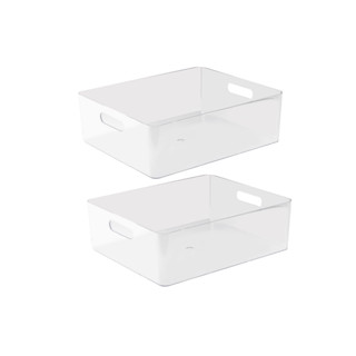 Kit 2 Caixas Cesta Perfeita em Acrílico 30x25 Para Organização Multiuso Closet Lavanderia Prateleira em Oferta na Shopee