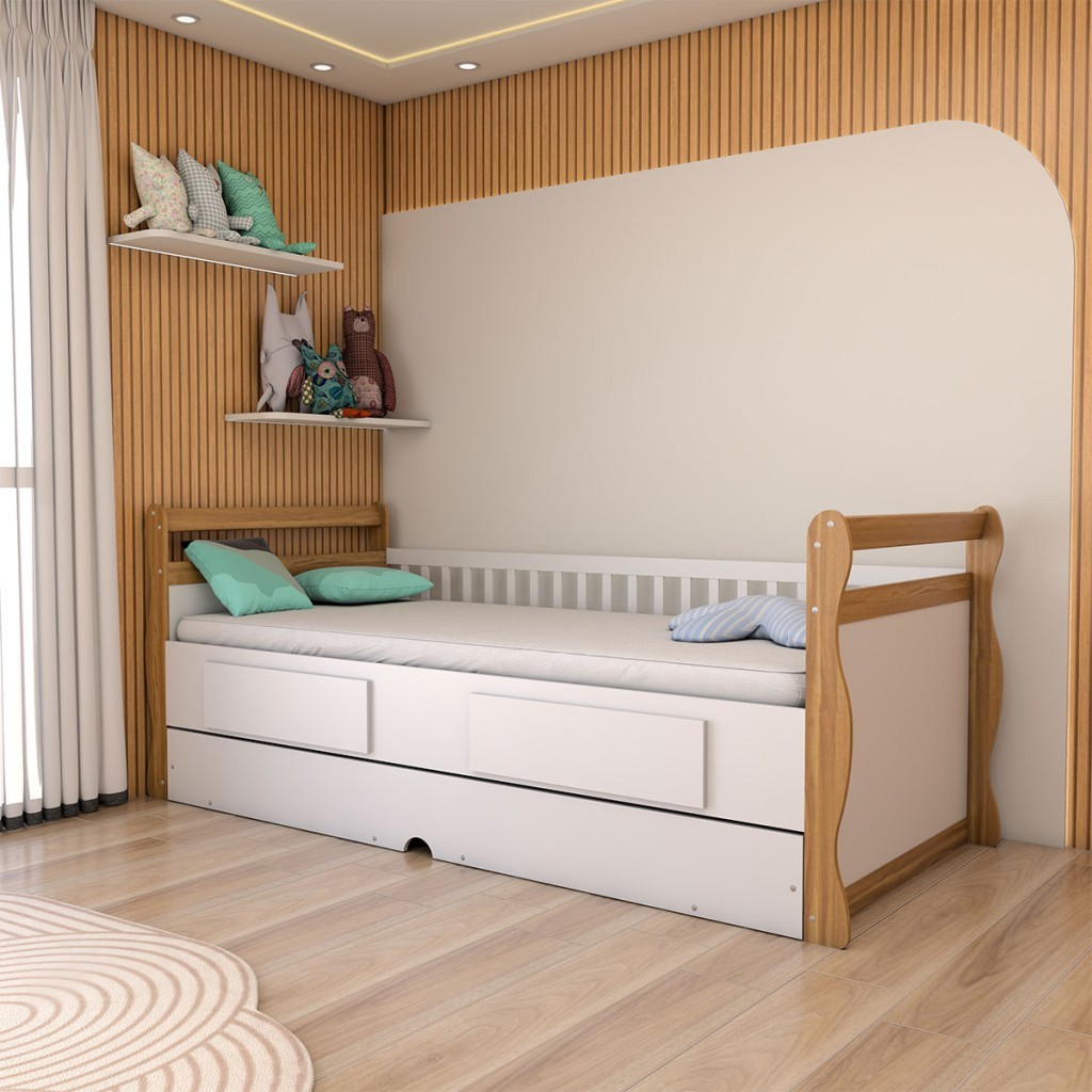 Cama Infantil Bicama Tesouro 2 Gavetas 100% Mdf - Panorama Móveis