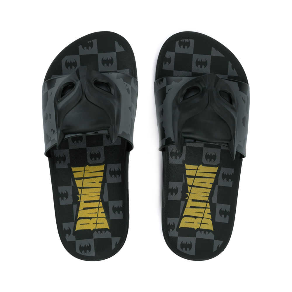 Chinelo Slide Infantil Grendene Batman Adventure Preto em Oferta na Shopee