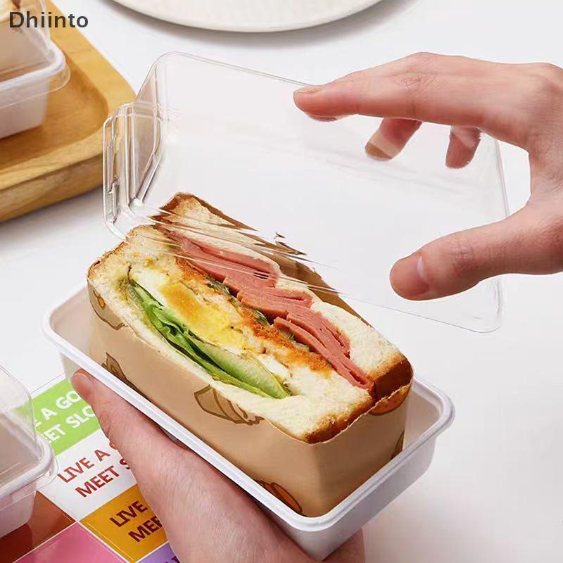 [Dhiint] 10/50 Unidades Porta Bolo Sanduíche Transparente Caixas De Comida De Padaria Recipiente De Cupcake Tiramisu Paa