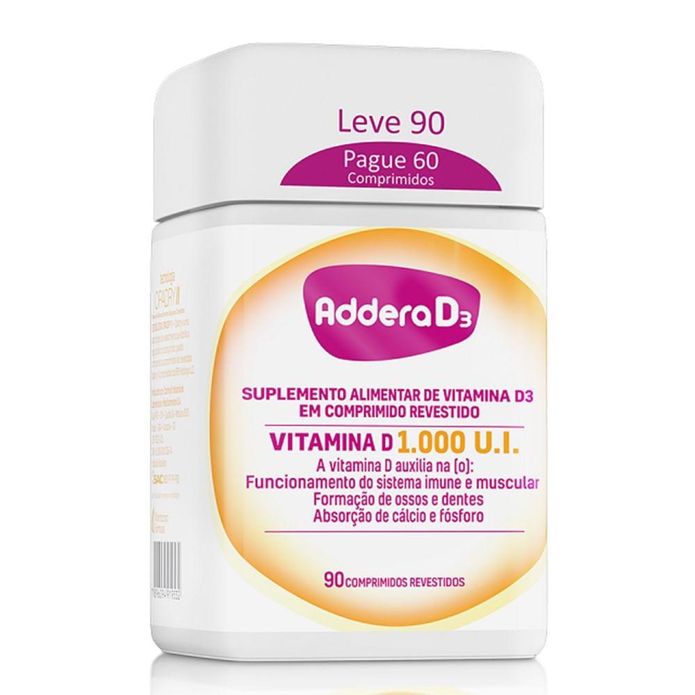 Vitamina D Addera D3 1000UI - 90 Comprimidos em Oferta na Shopee