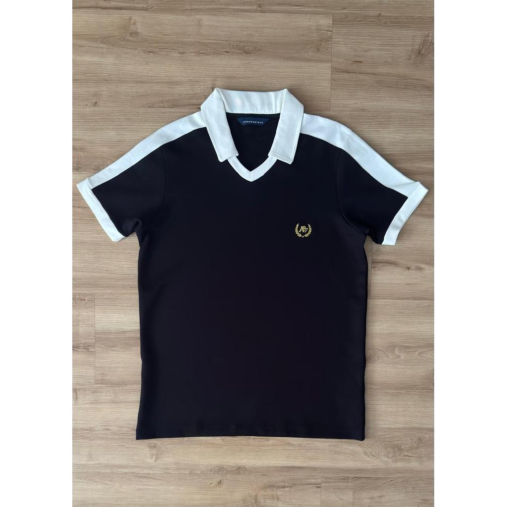 Camiseta Polo Aeropostale Masculina Preta