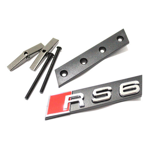 Emblema Da Grade Audi Rs6 S6 A6 Avant Sedan Prateado