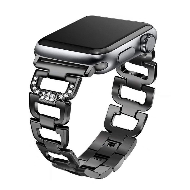 Pulseira Metal Luxury Preto LTIMPORTS para Apple Watch 42mm Series 11/10, 41mm 9
