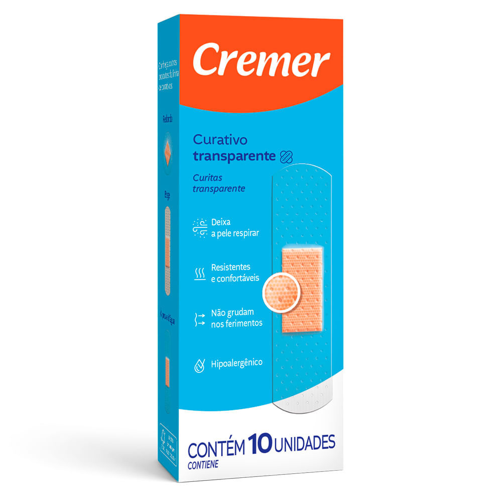 Curativo Cremer Transparente com 10 Unidades em Oferta na Shopee