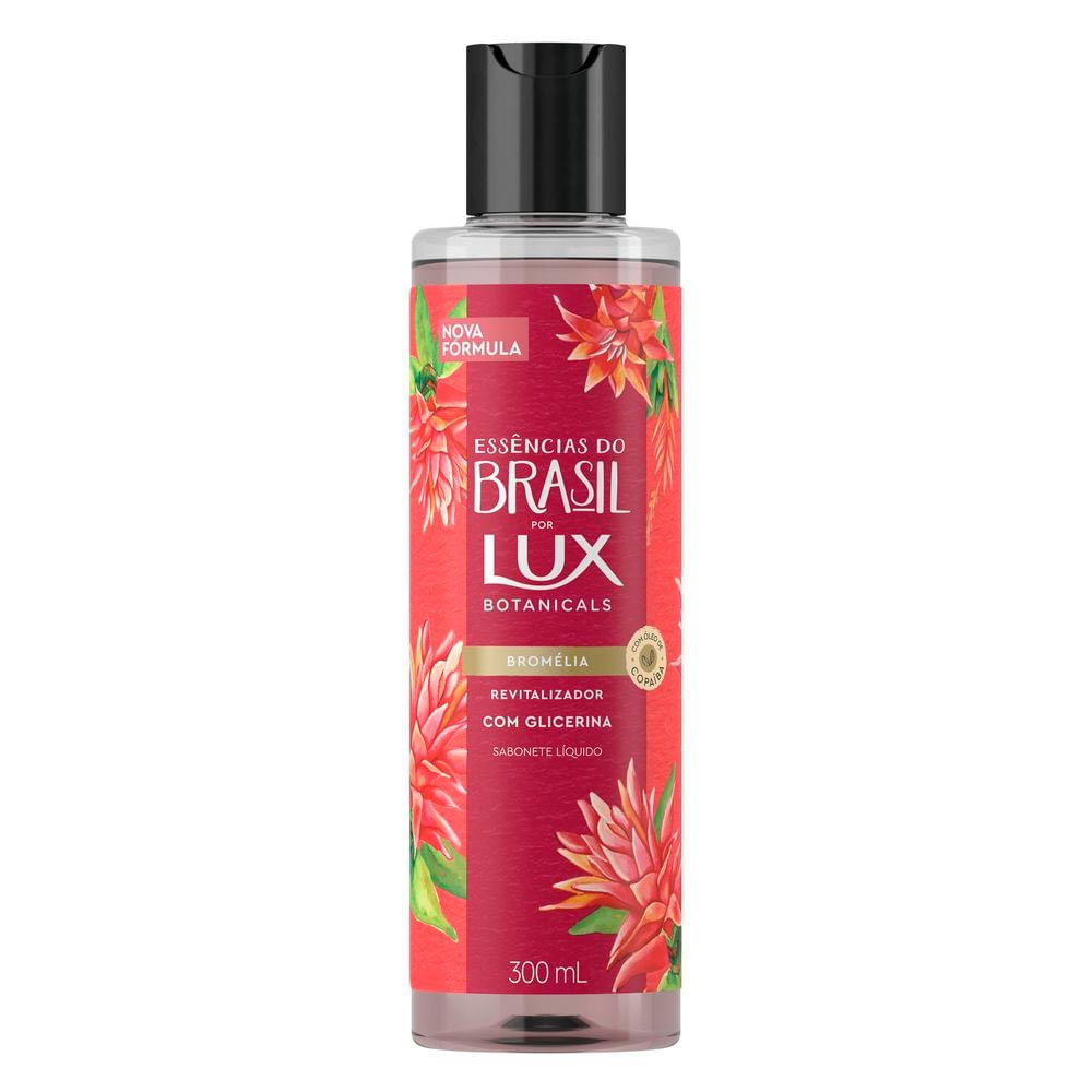 Sabonete Líquido Lux Botanicals Essências do Brasil Bromélia Revitalizador com Glicerina 300ml em Oferta na Shopee