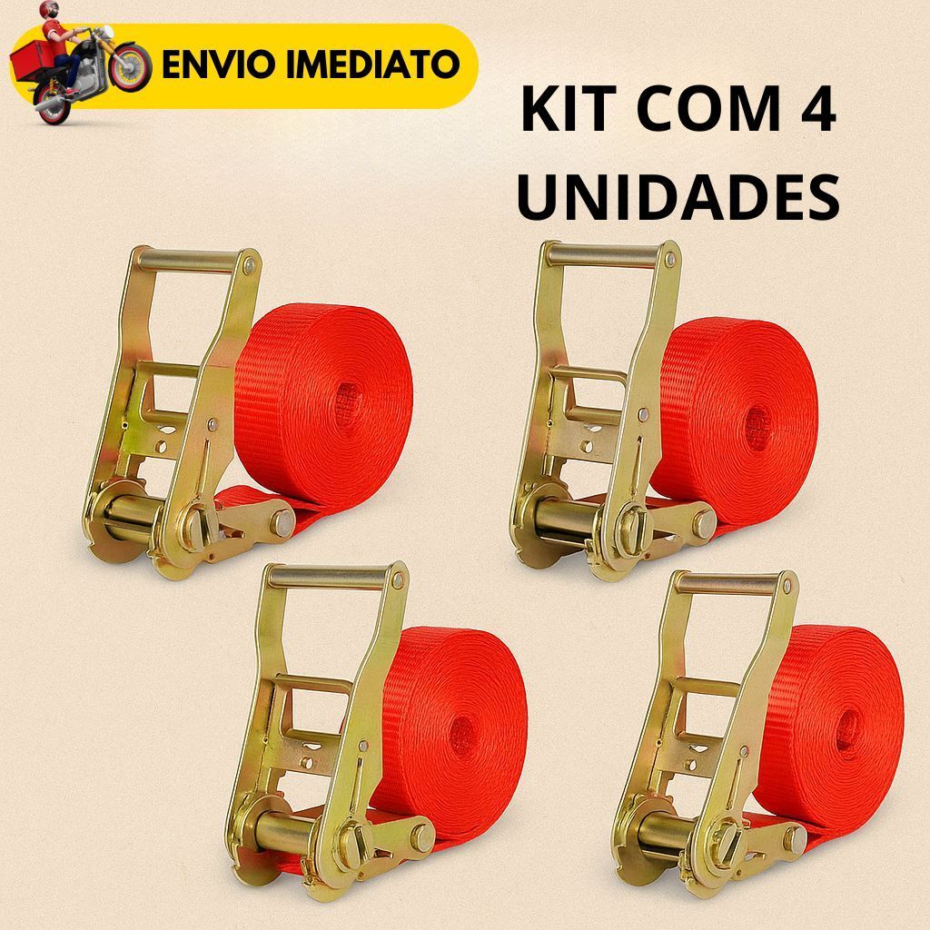 Cintas com Catraca 25 mm × 4,5 m para Carga Amarração Fita Prendedor Forte para Caminhão Moto Carro em Oferta na Shopee