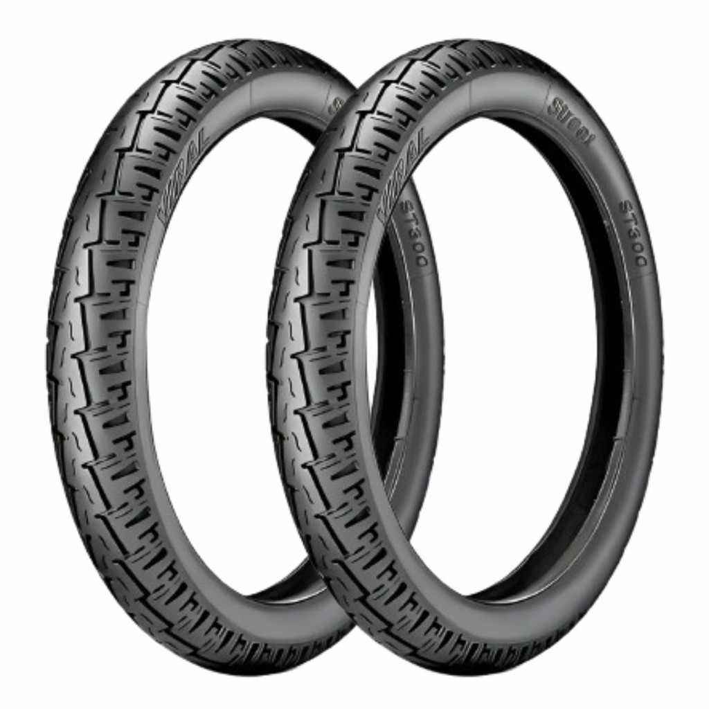 Kit Dois Pneus Moto Vipal 90/90-18 Traseiros ST300 TITAN-FAN-YBR-FACTOR-YES Uso Com Câmara