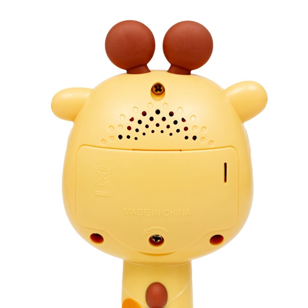 Girafa Musical Com Luz Som E Mordedor Macio Buba