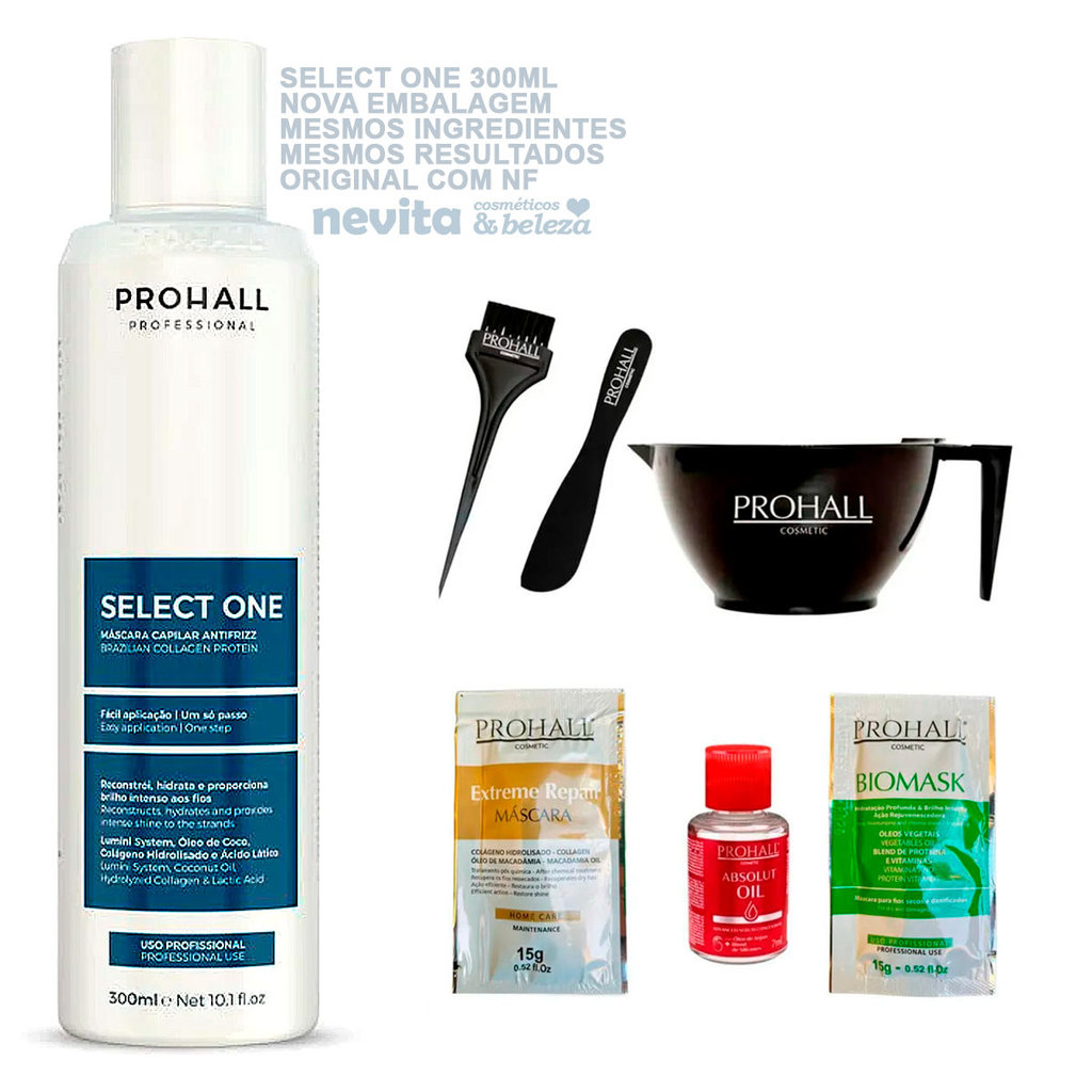 Select One Prohall 300ml +Cumbuca/Espátula/Pincel/Sachê/Óleo7ml
