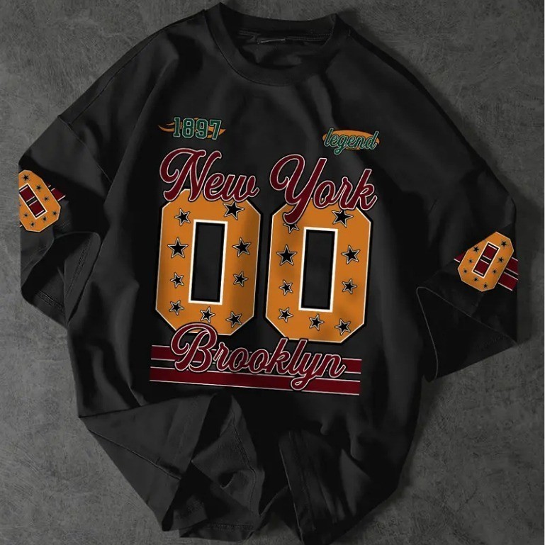 Camiseta Streetwear Legend New York 00 Jersey Premium 100% Algodão Unissex Oversized Casual