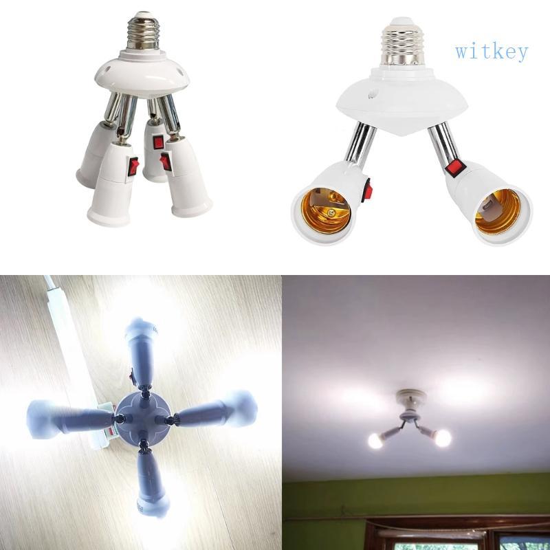 Suporte Lâmpada LED 2 1 3 1 4 1 5 E27 Base Soquete Divisor Tomada Luz Adaptador