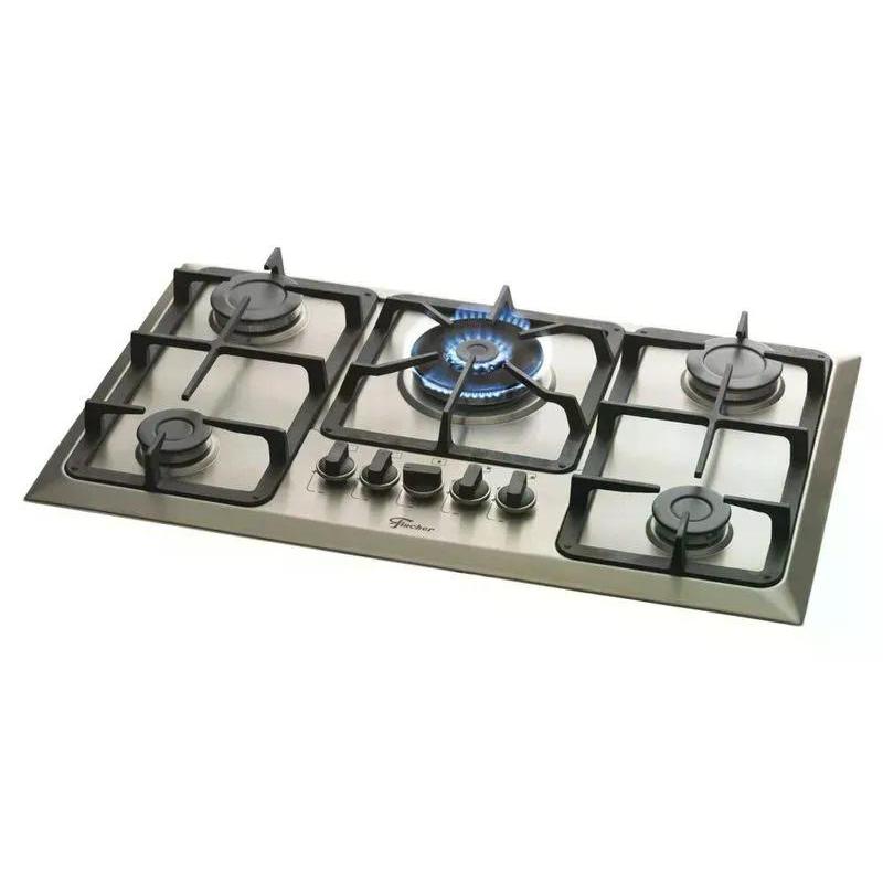 Fogão Mesa Fischer 5 Bocas Tripla Chama Infinity Inox — imagem 2 de 2