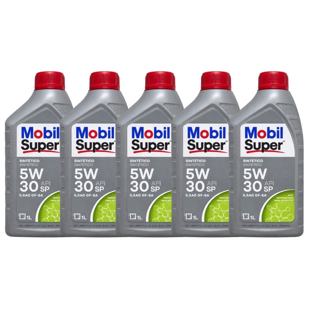 5 Litros Oleo Lubrificante Mobil Super 5w30 Sintético Api Sp em Oferta na Shopee