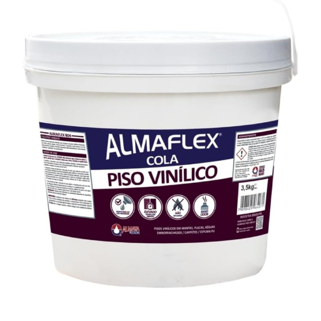 Super Cola Acrílica Almaflex 804 Adesivo Piso Vinílico 3,5kg em Oferta na Shopee