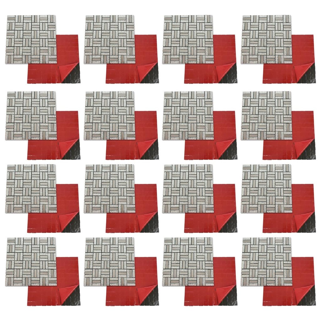 Pastilha De Vidro Adesiva Parede Kit 16 Uni Sala Cozinha Banheiro Sala Decorativa Facil Aplicacao Moderna Reforma