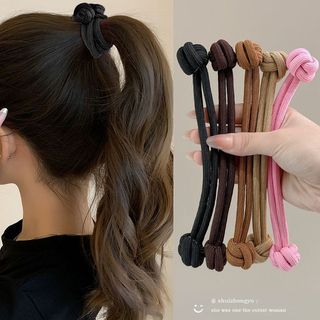 3 pçs botão gravata cabelo elástico anel de cabelo feminino alto elástico durável rabo de cavalo não-colapso corda de ca