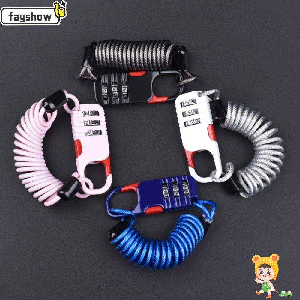 Fechadura De Combinação De Senha De Dígito FAYSHOW , Trava De Bicicleta Antirroubo Azul Branco Preto Rosa , Liga De Alum