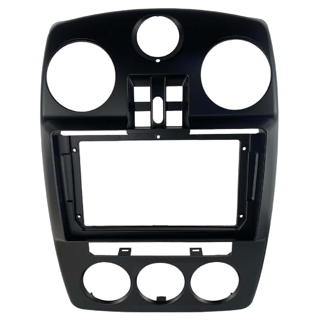 Moldura Painel Central Multimidia 9 Polegadas Chrysler PT Cruiser 2005 a 2010 Preto Fosco