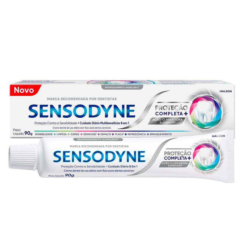 Creme Dental Sensodyne Proteção Completa 90g em Oferta na Shopee