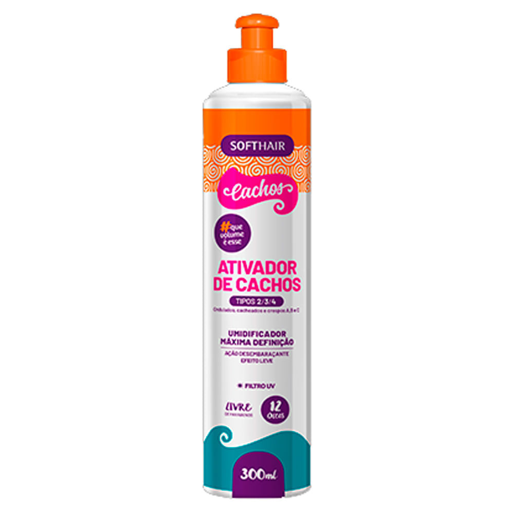 Ativador de Cachos Softhair Umidificador Máxima Definição 300ml em Oferta na Shopee