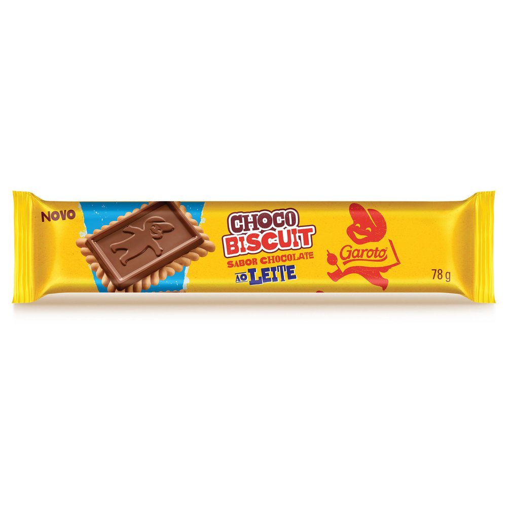 Biscoito Garoto Choco Biscuit Sabor Chocolate Ao Leite 78g em Oferta na Shopee