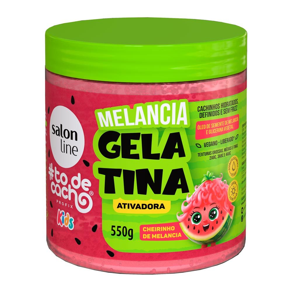 Gelatina Salon Line To de Cachos Ativadora Cheirinho de Melancia 550g em Oferta na Shopee