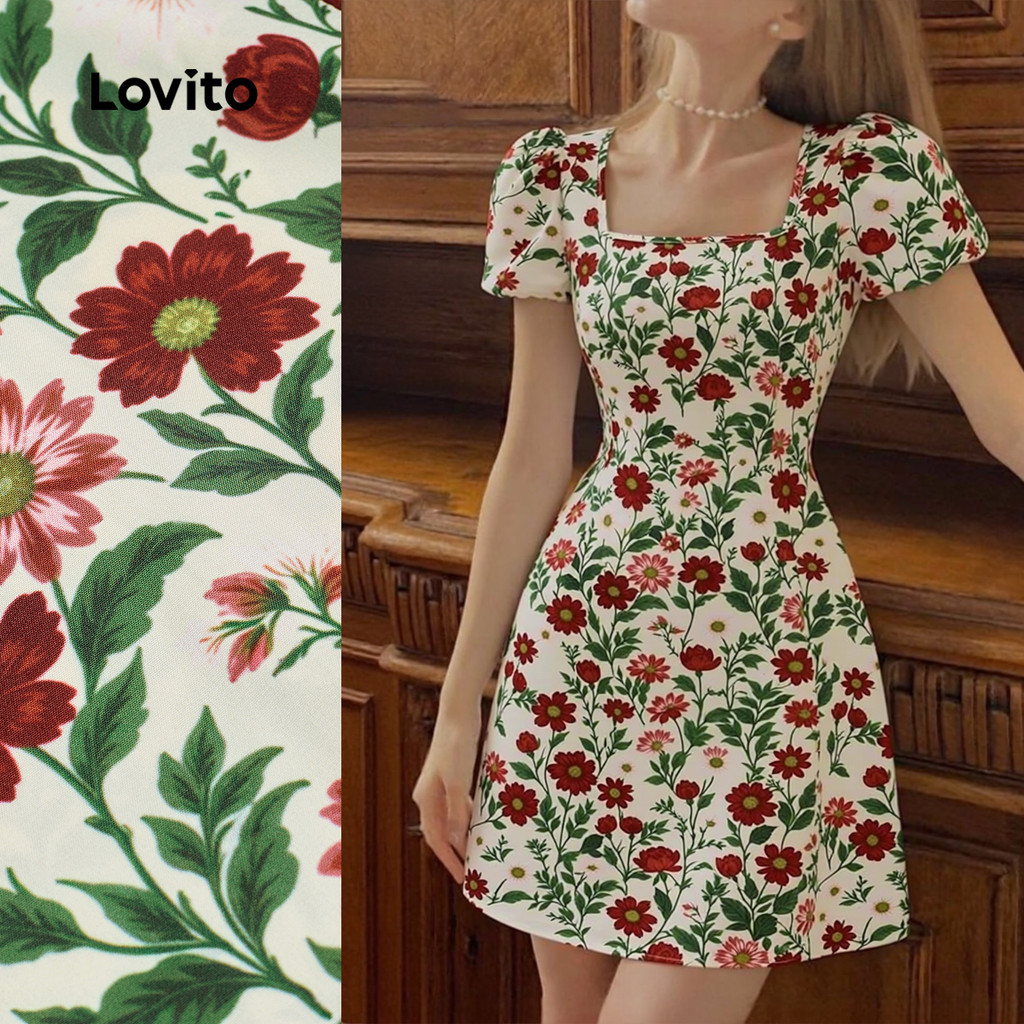 Lovito Vestido Elegante Primavera/verão para Mulheres L164LD031 em Oferta na Shopee