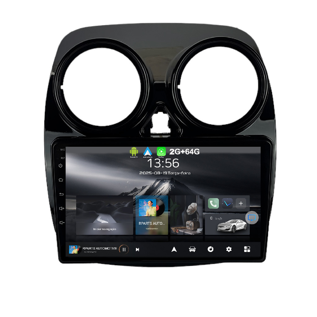 Kit Central Multimidia 9 Polegadas Android Fiat Palio Attractive Grand Siena Black Piano