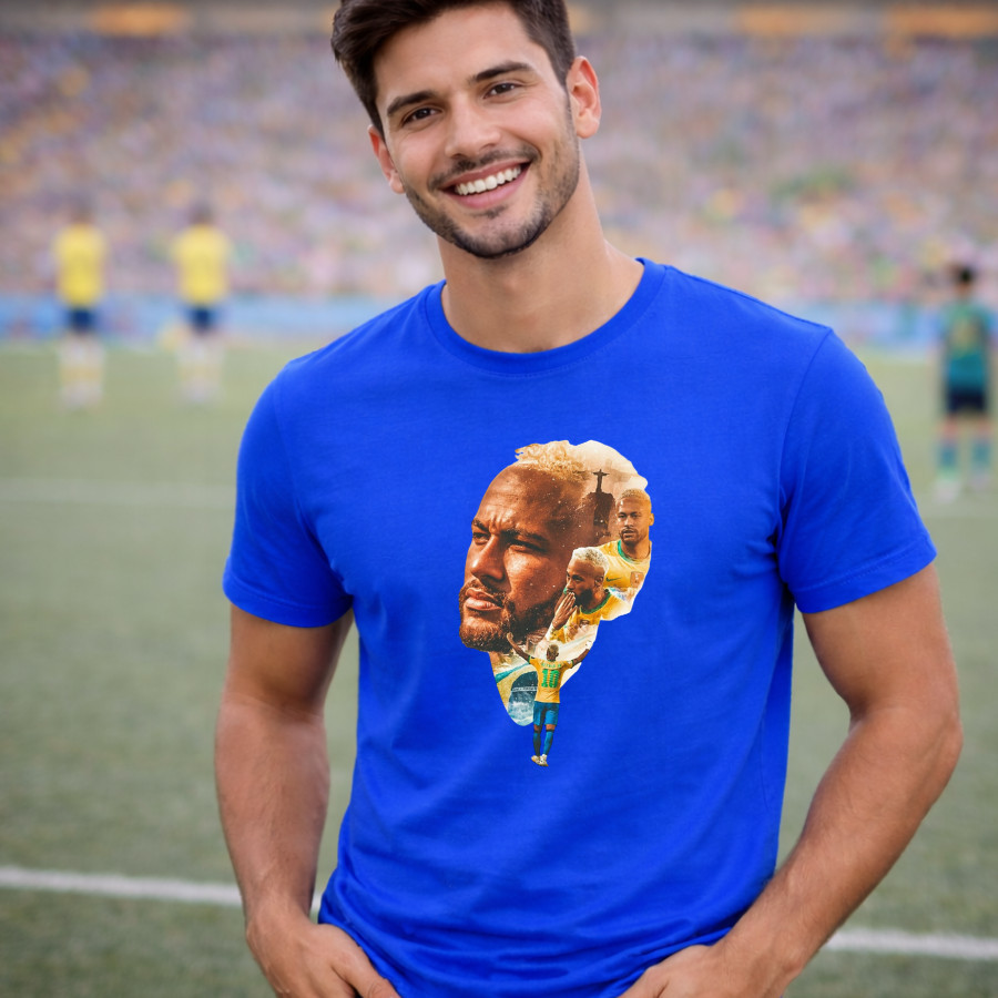 Camiseta Neymar Futebol Brasil Camisa Copa Do Mundo 2026 Blusa Jogador Algodão Casual