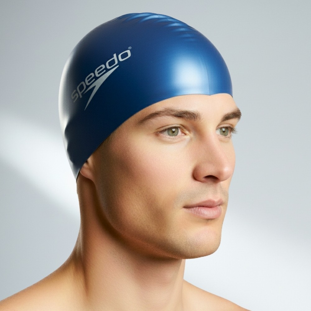 Touca de Natação Flat Cap Em Silicone Adulto Speedo Natação Lisa Unissex em Oferta na Shopee