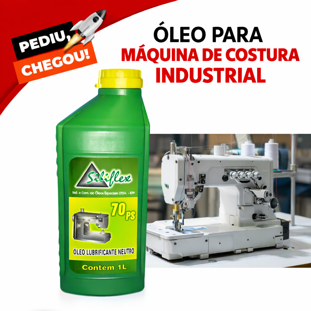 Óleo Siliflex 1L Para Máquina de Costura Industrial Profissional Lubrificante Original 1 Litro