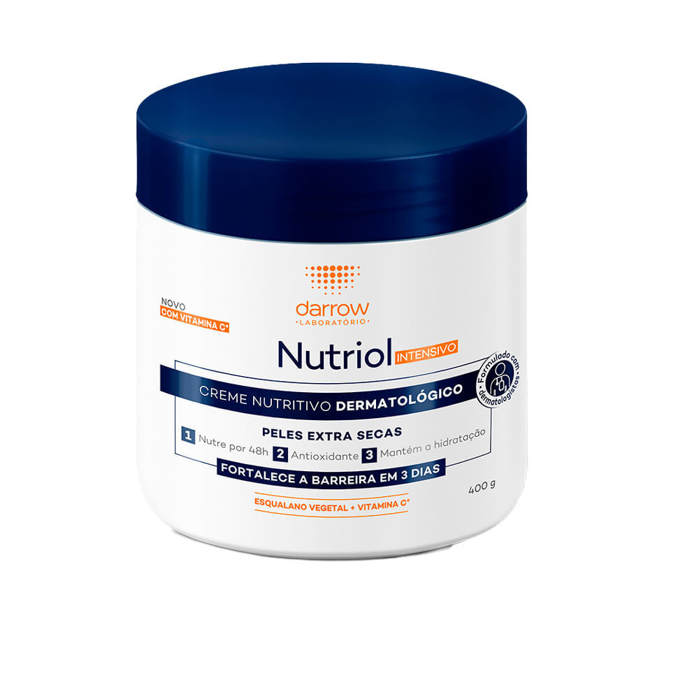 Creme Darrow Nutriol Intensivo Nutritivo Dermatológico Peles Extra Secas 400g em Oferta na Shopee