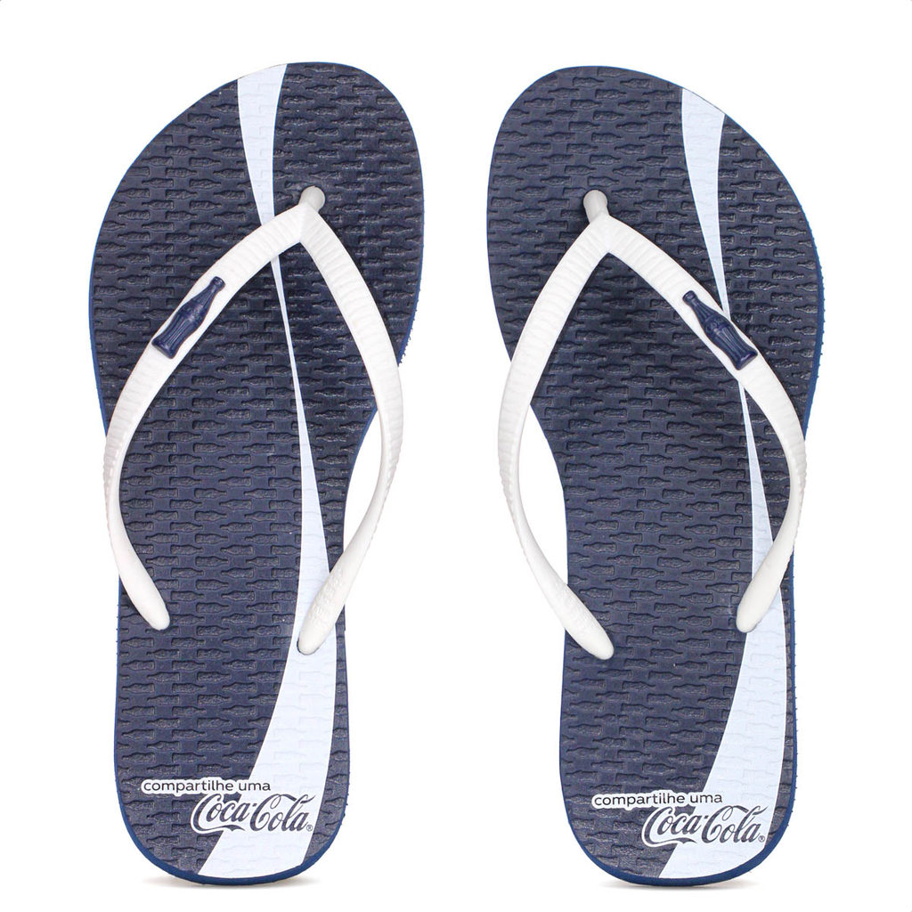 Chinelo Coca Cola Share a Coke Azul Marinho - Feminino
