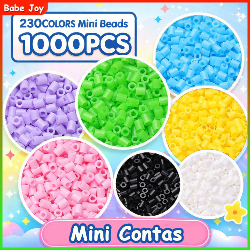 2.6mm Mini Contas Perler 1000 Peças 230 Núcleos Fusível Para Crianças Presente Hama DIY Quebra-Cabeças