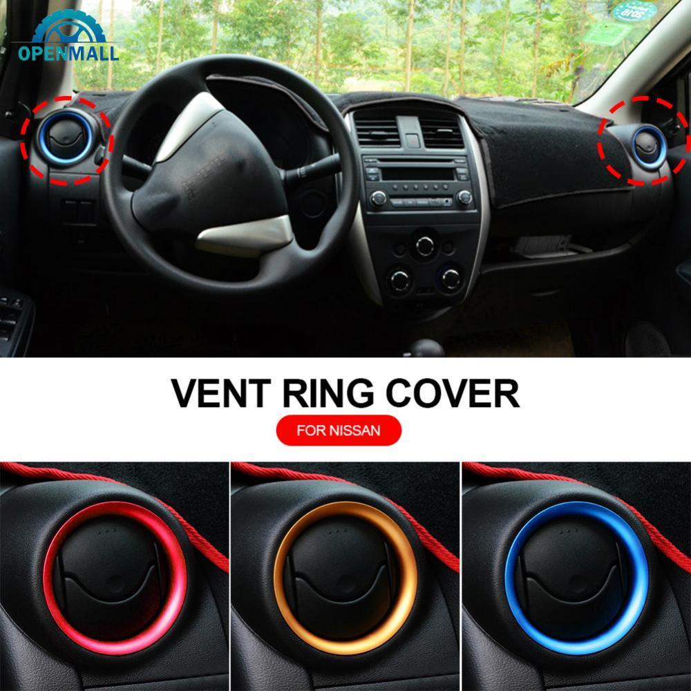 OPENMALL 1pc Carro Ar A/C Ventilação Anel Capa Guarnição Quadro Adesivo Acessórios Para Nissan Micra Março K13 2011-2017