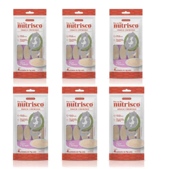 Kit Petisco para Gatos Snack Cremoso Nutrisco Sabor Atum e Salmão 56g C/ 6 unidades