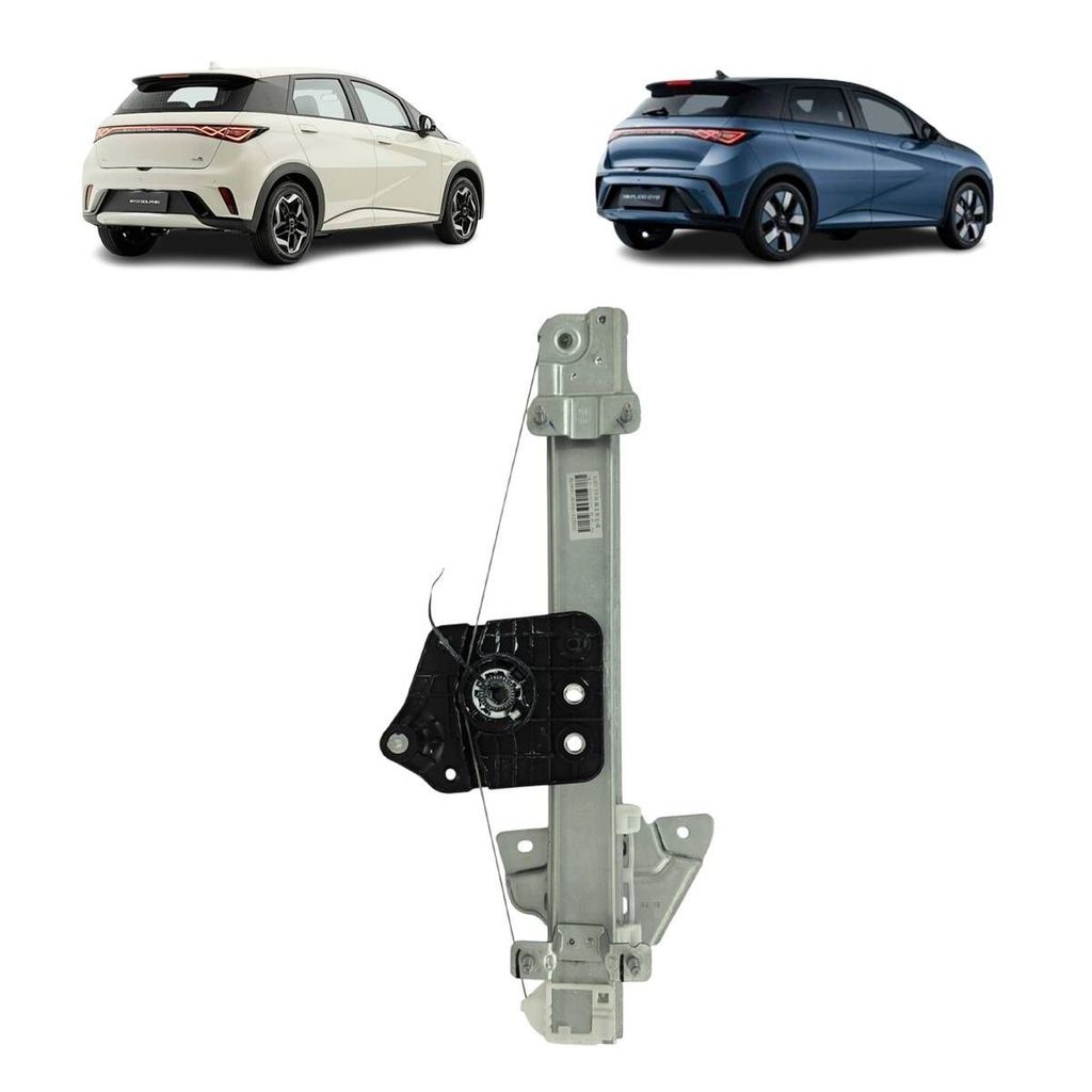 MAQUINA DE VIDRO DA PORTA TRASEIRA BYD DOLPHIN EV 2024 A 2025 GS / PLUS (ELETRICA) ORIGINAL LADO DIREITO