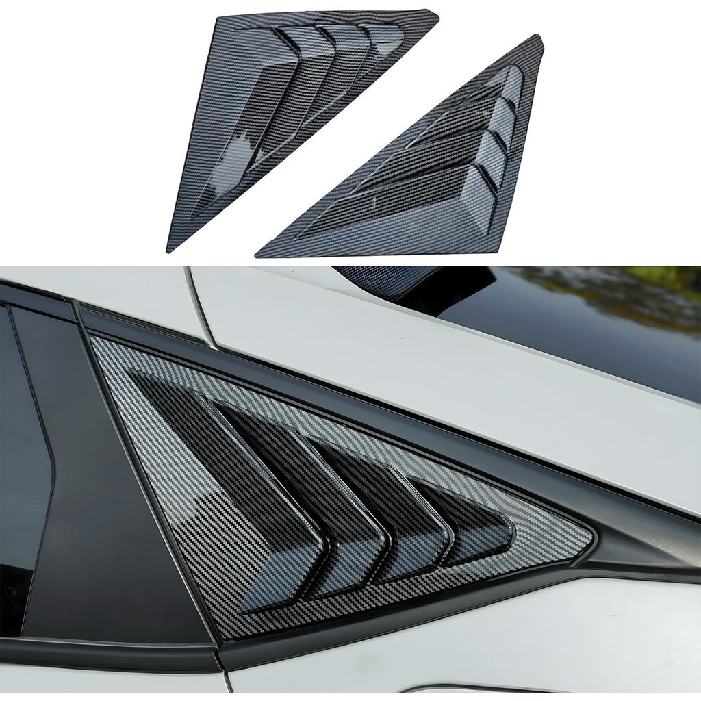 Para 11a Geração Civic Hatchback Sport Style Grelhas De Janela Lateral Traseira Ventilação De Ar Cortinas De Cobertura G