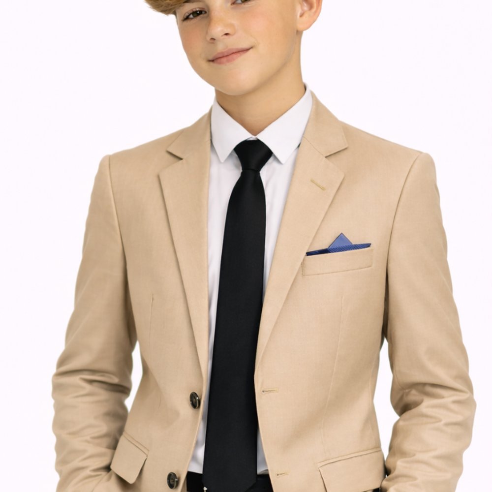 Terno Infantil Slim Bege Poliviscose Italiano 16