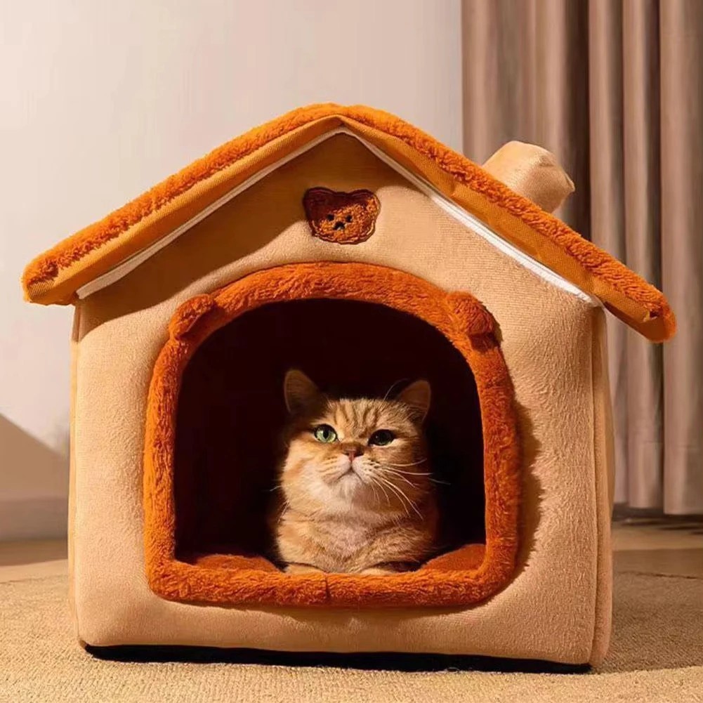 Removível Lavável Cama Quente e Peludo para Cachorro Gato