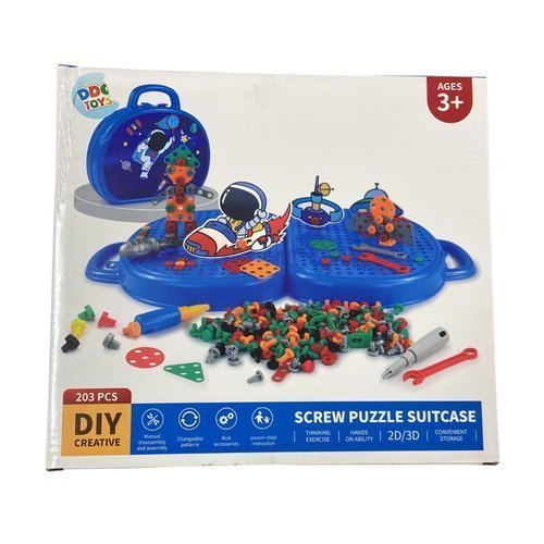 Kit Maleta Educativa Montagem Infantil Criatividade Desenvolvimento Brinquedo Educacional Achadinhos